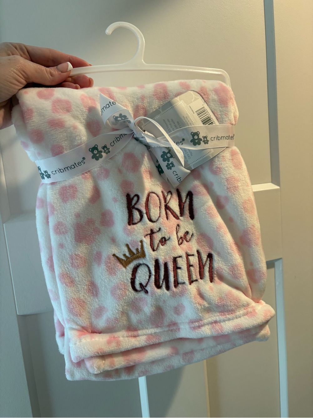 Pink 'Born to Be Queen' Plush Kids Pajama Blanket